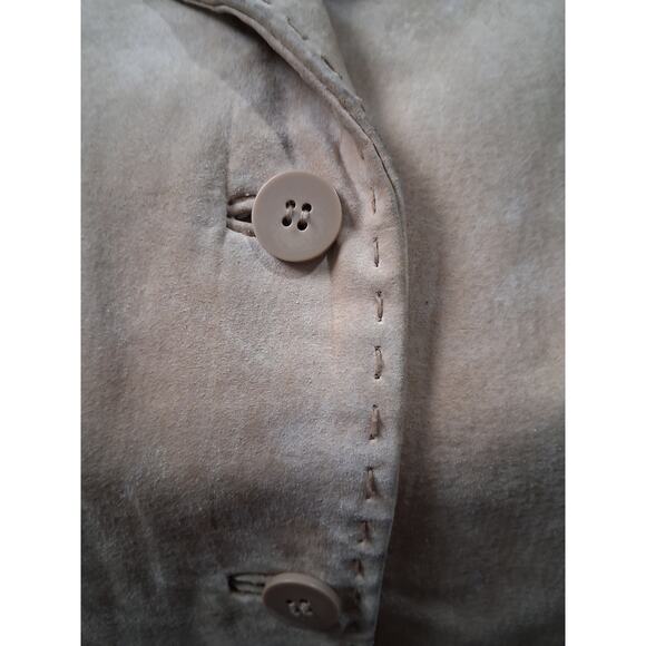 Y2k Vtg AR Bernardo Fashion Suede Womens size Medium Stitch Hippie Grunge Blazer - Picture 12 of 15